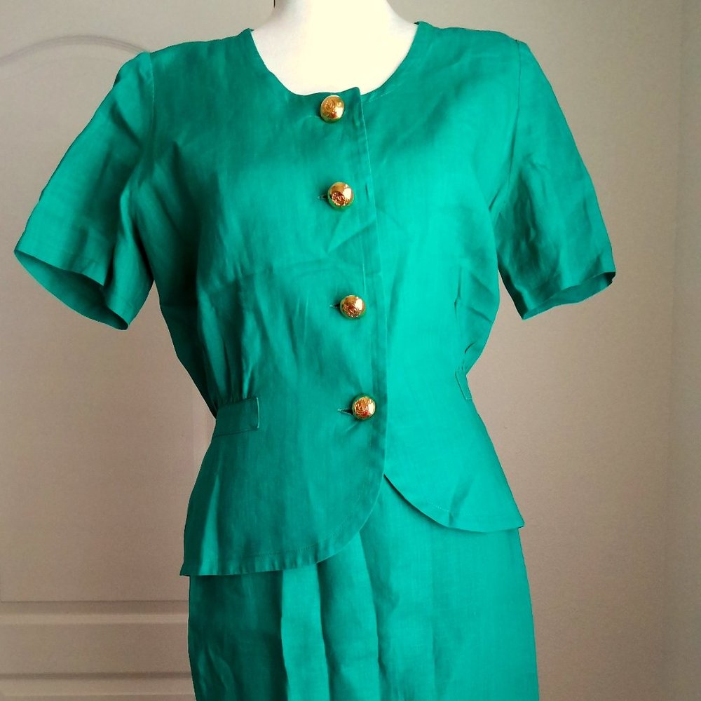 Vintage Valentino Linen Suit Size 8